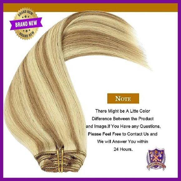 22 Inch Full Head Silky Straight 100% Human Hair Clip Extensions 140g main image 5